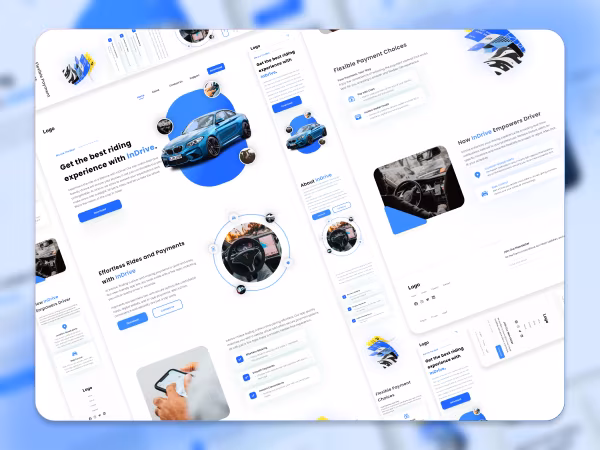 Inride Ride-Sharing Landing Page